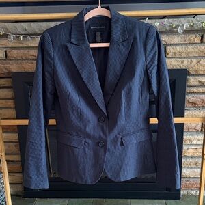 Banana Republic Women's Navy Pinstripe Suit Jacket